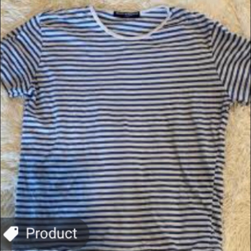 Brandy Melville blue and white striped shirt